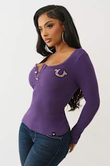 RIBBED LOGO HENLEY, image 4