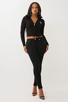 RIBBED FAUX FUR ZIP SWEATER, image 3