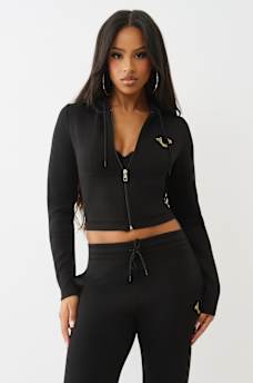 SHRUNKEN LOGO ZIP HOODIE, image 2