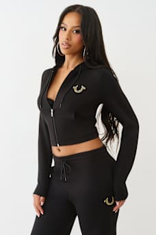 SHRUNKEN LOGO ZIP HOODIE, image 4