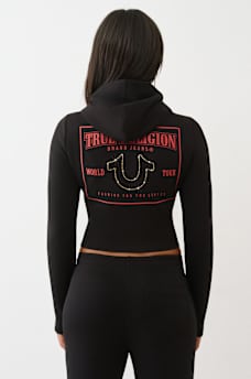 SHRUNKEN LOGO ZIP HOODIE, image 6