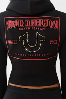 SHRUNKEN LOGO ZIP HOODIE, image 1