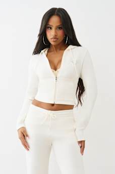 SHRUNKEN LOGO ZIP HOODIE, image 2