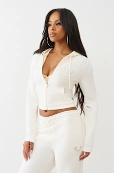 SHRUNKEN LOGO ZIP HOODIE, image 4