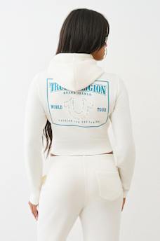 SHRUNKEN LOGO ZIP HOODIE, image 5