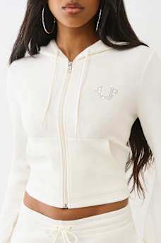 SHRUNKEN LOGO ZIP HOODIE, image 6