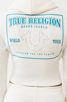 SHRUNKEN LOGO ZIP HOODIE, image 1