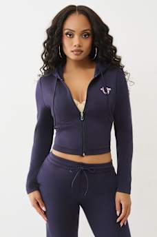 SHRUNKEN LOGO ZIP HOODIE, image 2