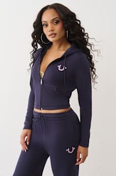 SHRUNKEN LOGO ZIP HOODIE, image 4