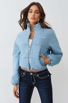 CHAQUETA ACOLCHADA DE MEZCLILLA, image 1