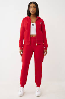 SHIMMER BUDDHA CREST ZIP HOODIE, image 3