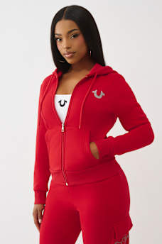 SHIMMER BUDDHA CREST ZIP HOODIE, image 4