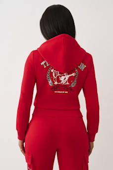 SHIMMER BUDDHA CREST ZIP HOODIE, image 6