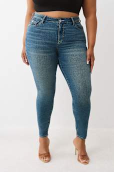 PLUS JENNIE MID RISE FLAP CURVY SKINNY JEAN, image 1