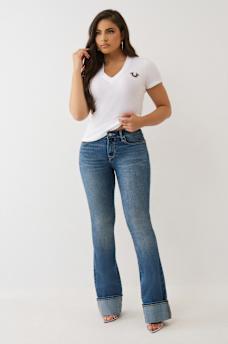 BECCA MID RISE CUFFED BOOTCUT JEAN, image 2