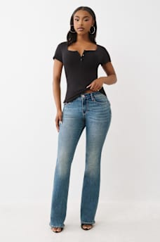 BECCA MID RISE BOOTCUT JEAN, image 3