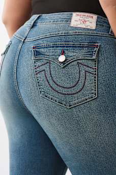 PLUS BECCA MID RISE FLAP BOOTCUT JEAN, image 1