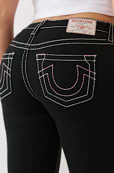 BECCA MID RISE BIG T BOOTCUT JEAN, image 1