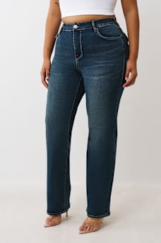 PLUS BILLIE MID RISE FLAP STRAIGHT JEAN, image 3