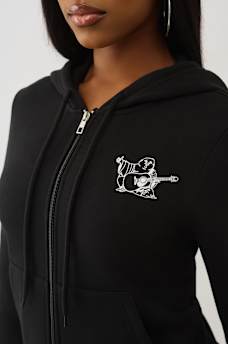 BUTTERFLY CRYSTAL LOGO ZIP HOODIE, image 6