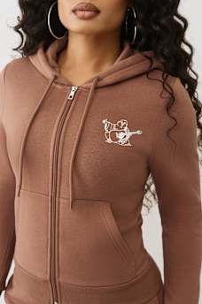 BUTTERFLY CRYSTAL LOGO ZIP HOODIE, image 5
