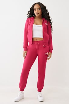 BUTTERFLY CRYSTAL LOGO ZIP HOODIE, image 3