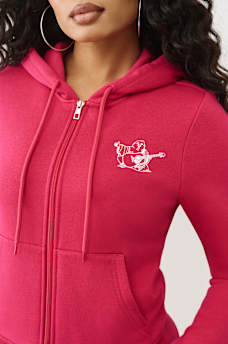 BUTTERFLY CRYSTAL LOGO ZIP HOODIE, image 5