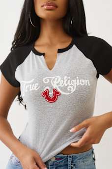HORSESHOE NOTCH RAGLAN TEE