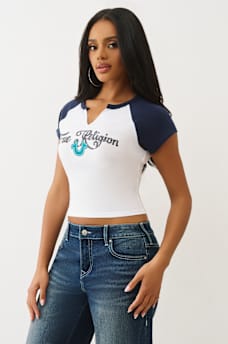 HORSESHOE NOTCH RAGLAN TEE, image 4