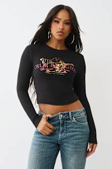 BUDDHA RIBBED LONG SLEEVE  BABY TEE, image 2