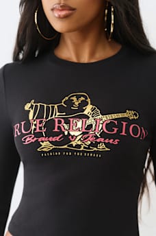 BUDDHA RIBBED LONG SLEEVE  BABY TEE, image 1