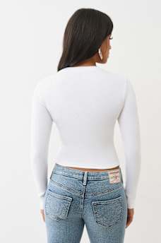 BUDDHA RIBBED LONG SLEEVE  BABY TEE, image 5