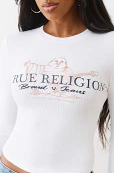 BUDDHA RIBBED LONG SLEEVE  BABY TEE, image 1