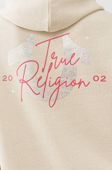 CRYSTAL HORSESHOE SCRIPT HOODIE DRESS, image 2