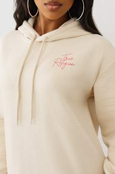 CRYSTAL HORSESHOE SCRIPT HOODIE DRESS, image 4