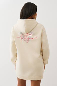 CRYSTAL HORSESHOE SCRIPT HOODIE DRESS, image 6