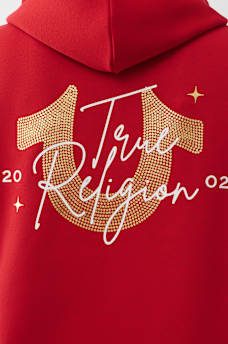 CRYSTAL HORSESHOE SCRIPT HOODIE DRESS, image 2