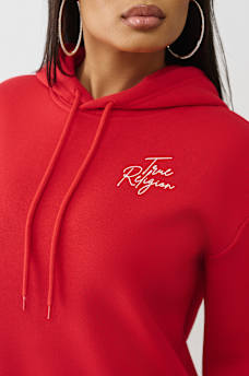 CRYSTAL HORSESHOE SCRIPT HOODIE DRESS, image 6