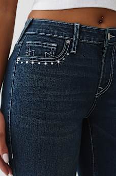 JENNIE MID RISE CRYSTAL CURVY SKINNY JEAN, image 5