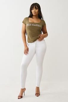 JENNIE BIG T LUREX HORSESHOE CURVY SKINNY JEAN, image 2