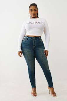 PLUS JENNIE MID RISE CURVY SKINNY JEAN, image 2
