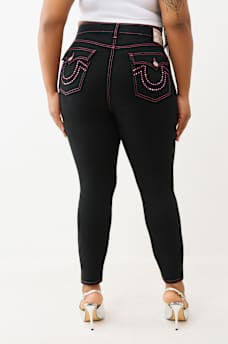 PLUS JENNIE MID RISE CRYSTAL CURVY SKINNY JEAN, image 5