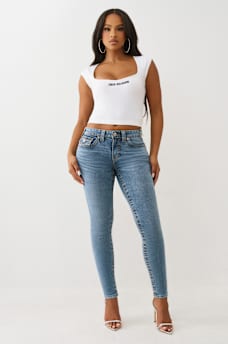 JENNIE MID RISE BIG T SKINNY JEAN, image 2