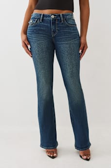 BECCA MID RISE FLAP BOOTCUT JEAN, image 1
