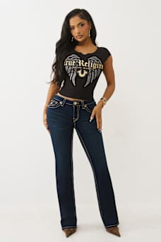 JEANS CORTE DE BOTA BECCA BIG T DE TIRO MEDIO, image 3