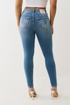 HALLE HIGH RISE CRYSTAL SUPER SKINNY JEAN , image 5