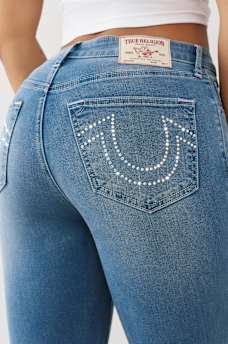 HALLE HIGH RISE CRYSTAL SUPER SKINNY JEAN , image 1