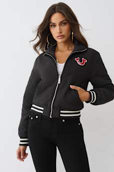 HORSESHOE QUILTED BOMBER JACKET, image 1