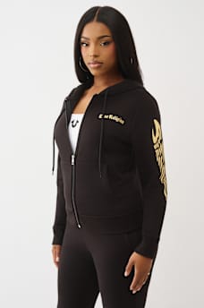 WINGED LOGO ZIP HOODIE, image 4