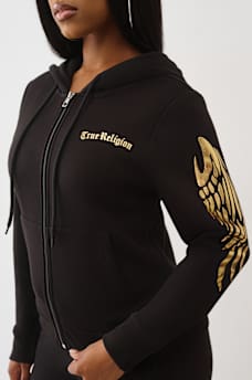 WINGED LOGO ZIP HOODIE, image 1